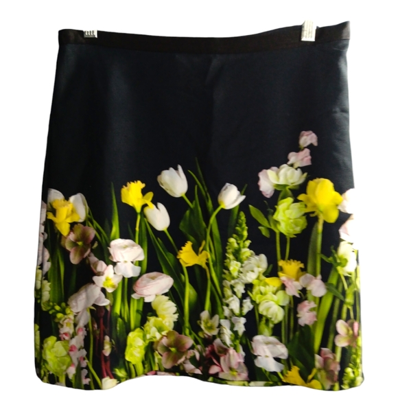 Victoria Beckham Floral Print Skirt SZ M - Picture 1 of 6